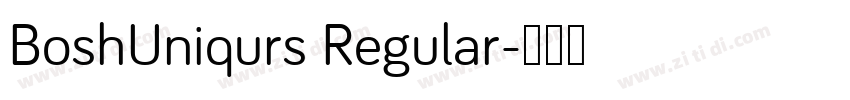 BoshUniqurs Regular字体转换